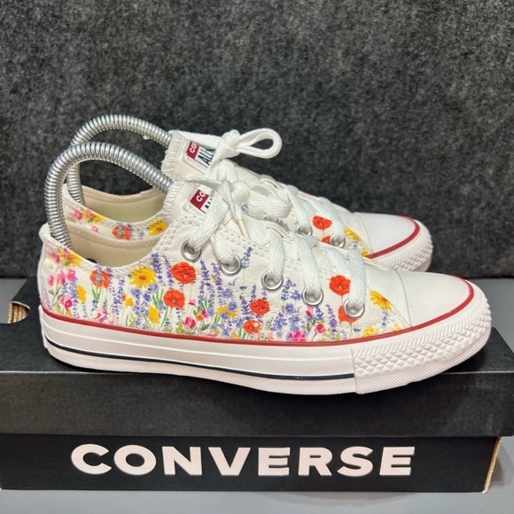 Converse All Star Canvas "Flower Field" Low Top Shoe Women's Size 6 - Picture 5 of 13